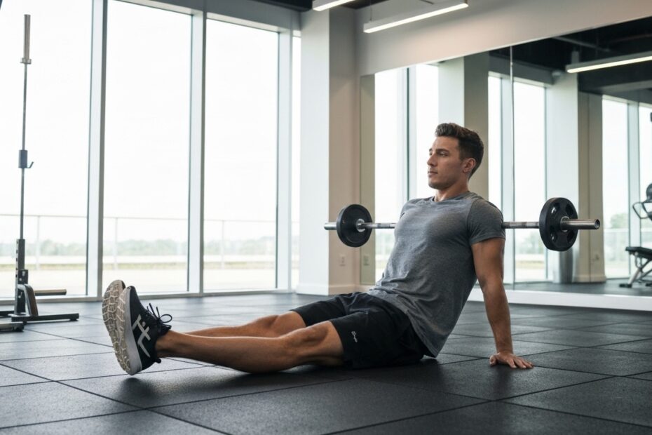 Adulto praticando treino de força para fortalecer os ossos